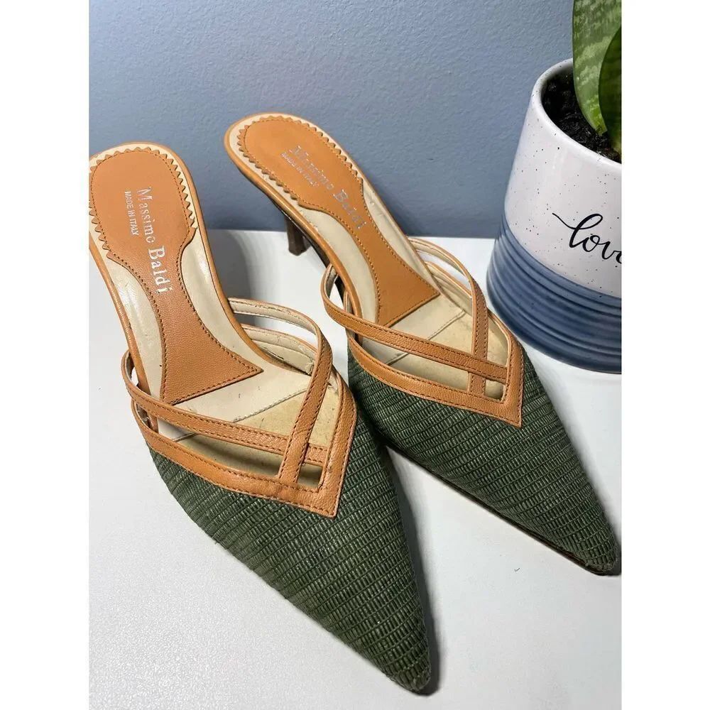 Massimo Baldi Leather Mules 6.5 - Picture 5 of 7